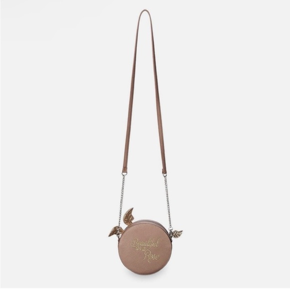 Disney x Danielle Nicole Rose Gold Rose Crossbody Bag NWOT Beauty & the Beast - Picture 4 of 8
